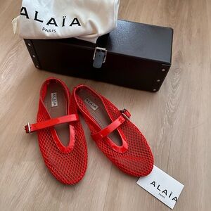 Alaia red ballerina flats size 38.5